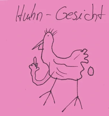 Huhn Gesicht DJ Giulianofrnk